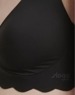 Brassière Sloggi Zero Microfibre (Noir) -Sous-vetement Soldes Boutique brassiere sloggi zero microfibre noir 1 2