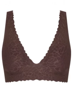 Brassière Top Sloggi Zero Feel Lace (Ebony Brown) -Sous-vetement Soldes Boutique brassiere top sloggi zero feel lace ebony brown 2