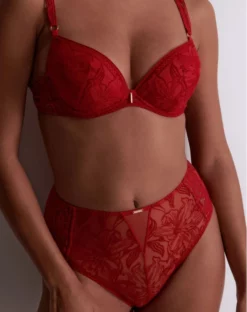 Culotte Haute Aubade Coeur à Corps (Rouge Rebelle) 6 Culotte Haute Aubade Coeur à Corps (Rouge Rebelle) -Sous-vetement Soldes Boutique culotte haute aubade coeur a corps rouge rebelle 2