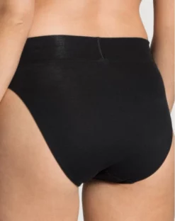 Culotte Haute Calida Elastic (Noir) -Sous-vetement Soldes Boutique culotte haute calida elastic noir 1 2