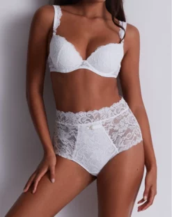 Culotte Taille Haute Aubade Mon Bijou (Blanc) 9 Culotte Taille Haute Aubade Mon Bijou (Blanc) -Sous-vetement Soldes Boutique culotte taille haute aubade mon bijou blanc 3