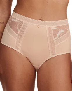 Culotte Taille Haute Chantelle True Lace (Beige Doré)