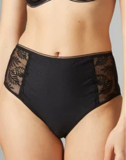 Simone Perele Culotte Taille Haute Simone Pérèle Bloom (Noir)