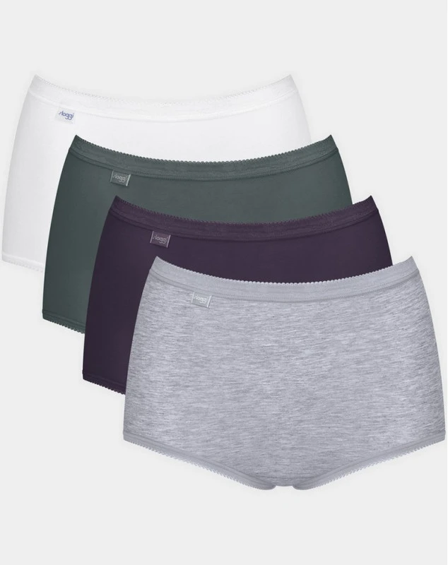 Culottes Basic + Maxi (Lot De 4) Sloggi (Blanc/Nightfall/Blueberry/Gris) 1 Culottes Basic + Maxi (Lot De 4) Sloggi (Blanc/Nightfall/Blueberry/Gris)