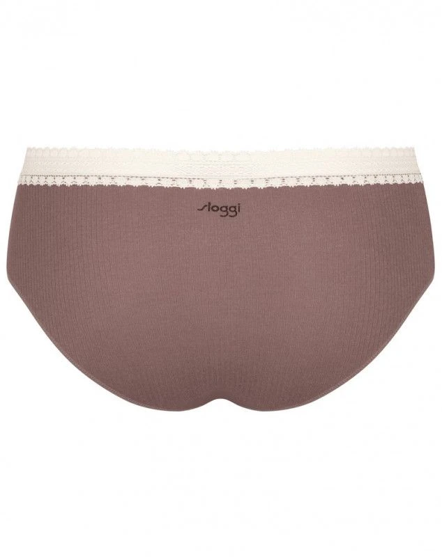 Hipsters (Lot De 2) Coton Bio Sloggi GO Ribbed (Angora) 6 Hipsters (Lot De 2) Coton Bio Sloggi GO Ribbed (Angora) – Image 6