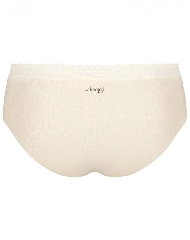 Hipsters (Lot De 2) Coton Bio Sloggi GO Ribbed (Angora) 7 Hipsters (Lot De 2) Coton Bio Sloggi GO Ribbed (Angora) – Image 7