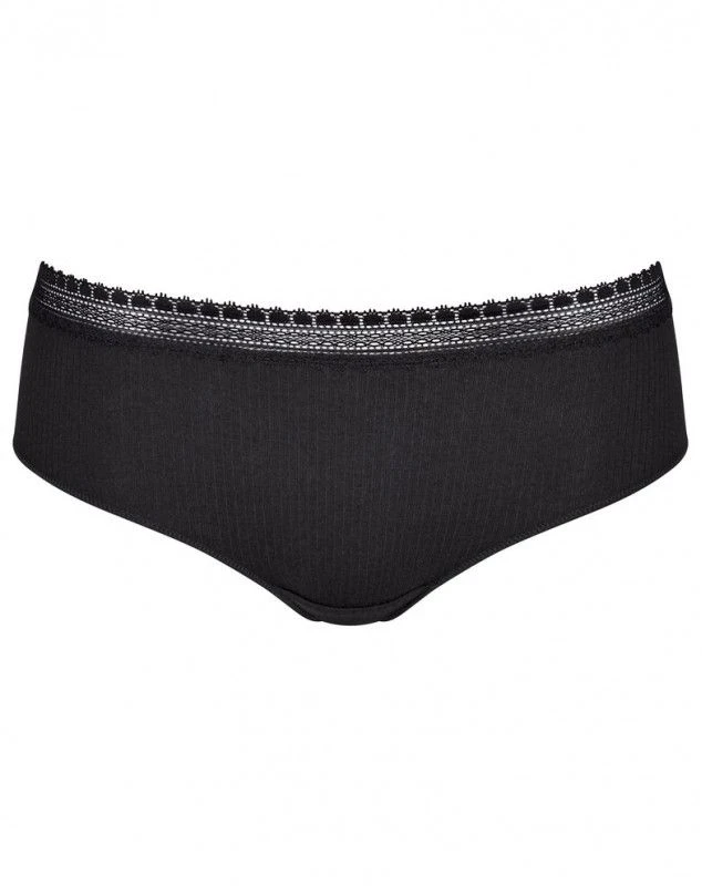 Hipsters (Lot De 2) Coton Bio Sloggi GO Ribbed (Noir) 4 Hipsters (Lot De 2) Coton Bio Sloggi GO Ribbed (Noir) – Image 4