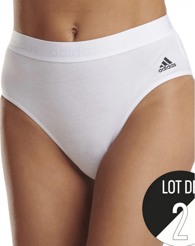 ADIDAS Lot De 2 Slips Micro Free Cut (Noir/Blanc) 2 ADIDAS Lot De 2 Slips Micro Free Cut (Noir/Blanc) – Image 2