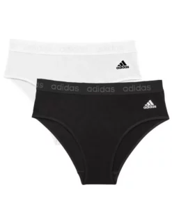 ADIDAS Lot De 2 Slips Micro Free Cut (Noir/Blanc)