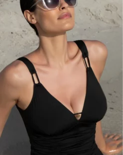 Maillot De Bain Une Pièce Nageur Maintien Lise Charmel Sublime Drape (Noir)