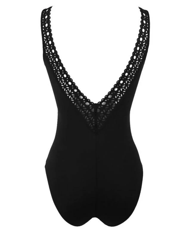 Maillot De Bain Une Pièce Nageur Maintien Ouvert Lise Charmel Ajourage Couture (Noir) 2 Maillot De Bain Une Pièce Nageur Maintien Ouvert Lise Charmel Ajourage Couture (Noir) – Image 2