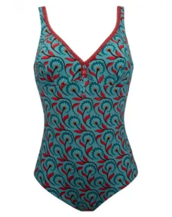 Maillot De Bain Une Pièce Sans Armature Antigel La Muse Bohème (Azur Bohème)