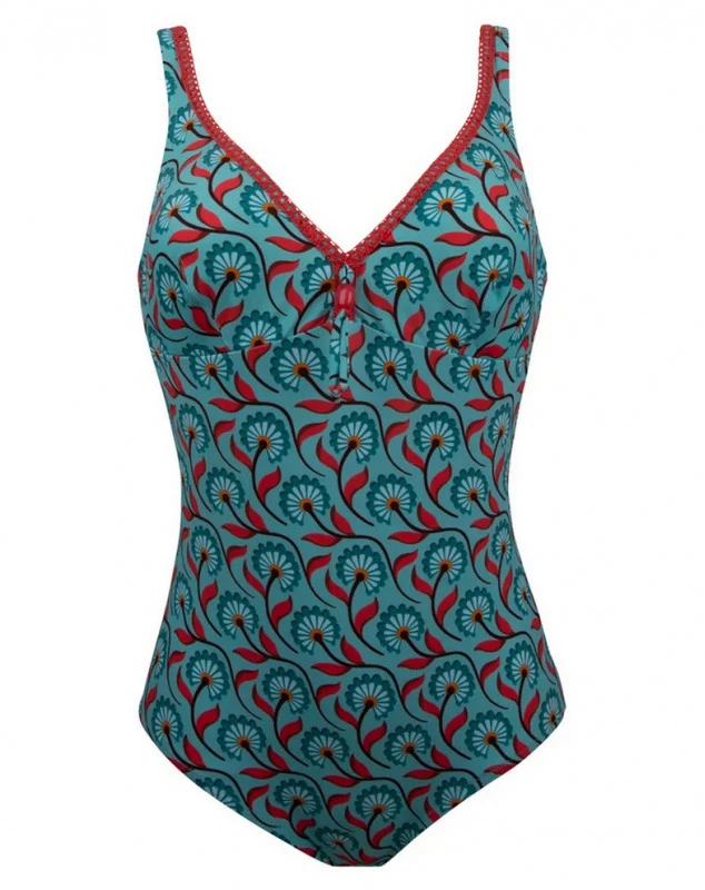 Maillot De Bain Une Pièce Sans Armature Antigel La Muse Bohème (Azur Bohème) 1 Maillot De Bain Une Pièce Sans Armature Antigel La Muse Bohème (Azur Bohème)