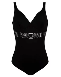 Maillot De Bain Une Pièce Sans Armature Antigel La Muse Dolce Vita (Pois Noir)