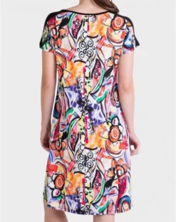 Robe De Plage Manches Courtes Imprimé Multicolore Massana 5 Robe De Plage Manches Courtes Imprimé Multicolore Massana -Sous-vetement Soldes Boutique robe de plage manches courtes imprime multicolore massana 2