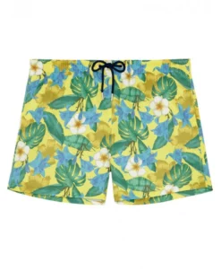 Short De Bain HOM Tropicana (Imprimé Jaune) 5 Short De Bain HOM Tropicana (Imprimé Jaune) -Sous-vetement Soldes Boutique short de bain hom tropicana imprime jaune 2
