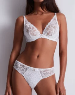 Slip Brésilien Aubade Mon Bijou (Blanc) -Sous-vetement Soldes Boutique slip bresilien aubade mon bijou blanc 3
