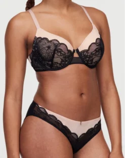 Slip Chantelle Midnight Flowers (Noir) 6 Slip Chantelle Midnight Flowers (Noir) -Sous-vetement Soldes Boutique slip chantelle midnight flowers noir 2
