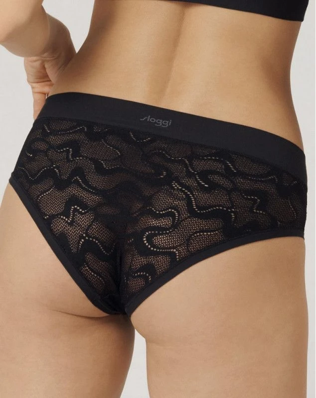 Slip Midi Sloggi GO Allround Lace (Noir) 2 Slip Midi Sloggi GO Allround Lace (Noir) – Image 2