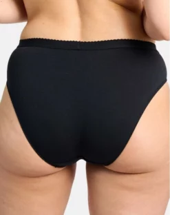 Slip Sans Complexe Coton D'arum (Noir) -Sous-vetement Soldes Boutique slip sans complexe coton d arum noir 2