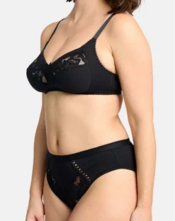 Slip Sans Complexe Coton D'arum (Noir) -Sous-vetement Soldes Boutique slip sans complexe coton d arum noir 3