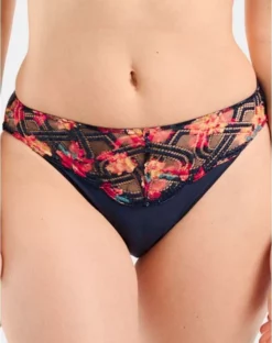 Slip Sans Complexe Elise Fantaisy (Imprimé Fleurs Bleu Marine)