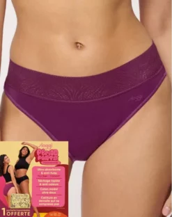 Slip Tai Menstruel Medium Sloggi Period Pants (Wine)