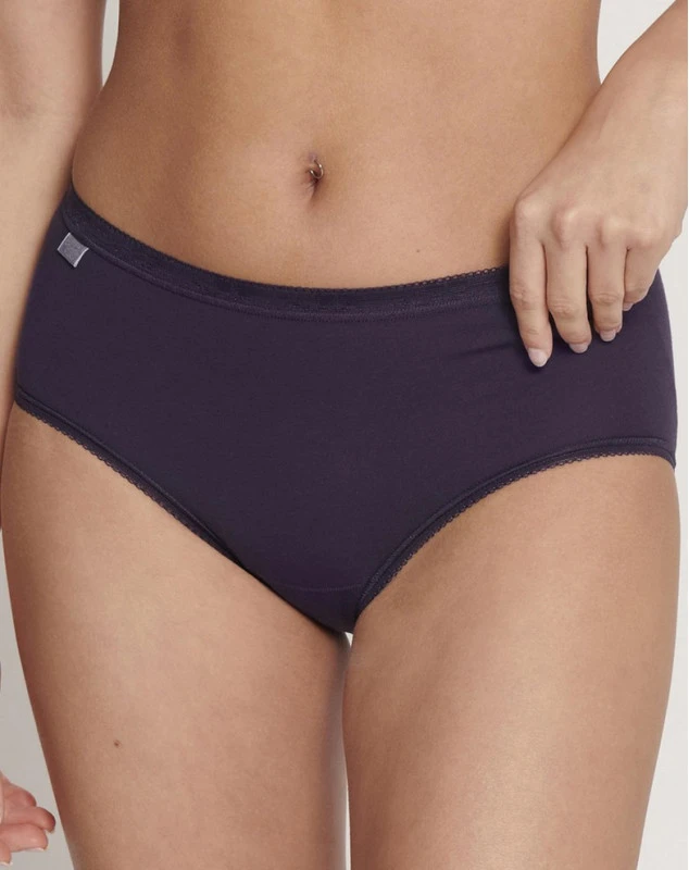 Slips Basic + Midi (Lot De 4) Sloggi (Blanc/Nightfall/Blueberry/Gris) 2 Slips Basic + Midi (Lot De 4) Sloggi (Blanc/Nightfall/Blueberry/Gris) – Image 2