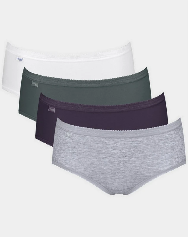 Slips Basic + Midi (Lot De 4) Sloggi (Blanc/Nightfall/Blueberry/Gris) 1 Slips Basic + Midi (Lot De 4) Sloggi (Blanc/Nightfall/Blueberry/Gris)