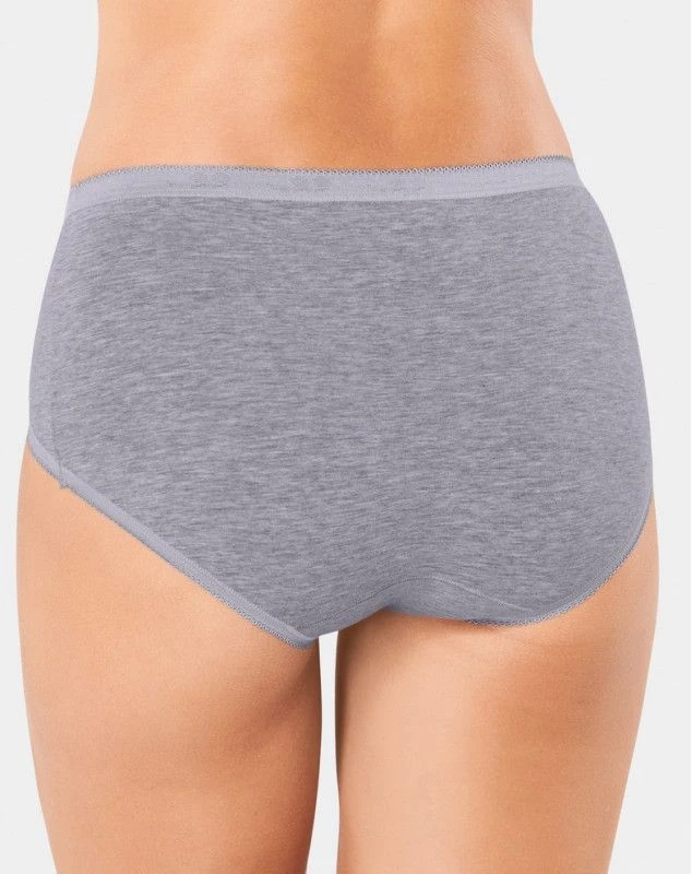 Sloggi Slips Midi Basic + (Lot De 4) (Gris) 2 Sloggi Slips Midi Basic + (Lot De 4) (Gris) – Image 2