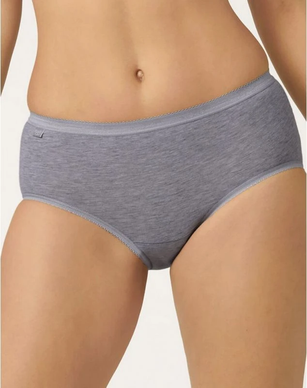 Sloggi Slips Midi Basic + (Lot De 4) (Gris) 3 Sloggi Slips Midi Basic + (Lot De 4) (Gris) – Image 3