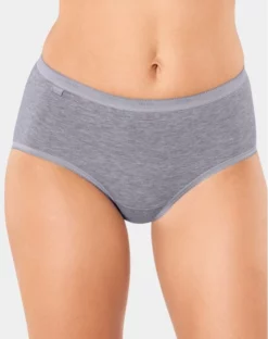 Sloggi Slips Midi Basic + (Lot De 4) (Gris)