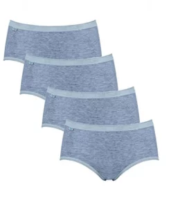 Sloggi Slips Midi Basic + (Lot De 4) (Gris) 9 Sloggi Slips Midi Basic + (Lot De 4) (Gris) -Sous-vetement Soldes Boutique slips midi basic lot de 4 gris 4