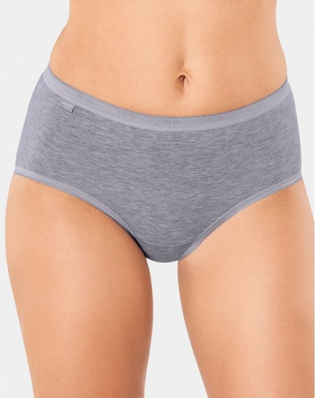 Sloggi Slips Midi Basic + (Lot De 4) (Gris) 1 Sloggi Slips Midi Basic + (Lot De 4) (Gris)