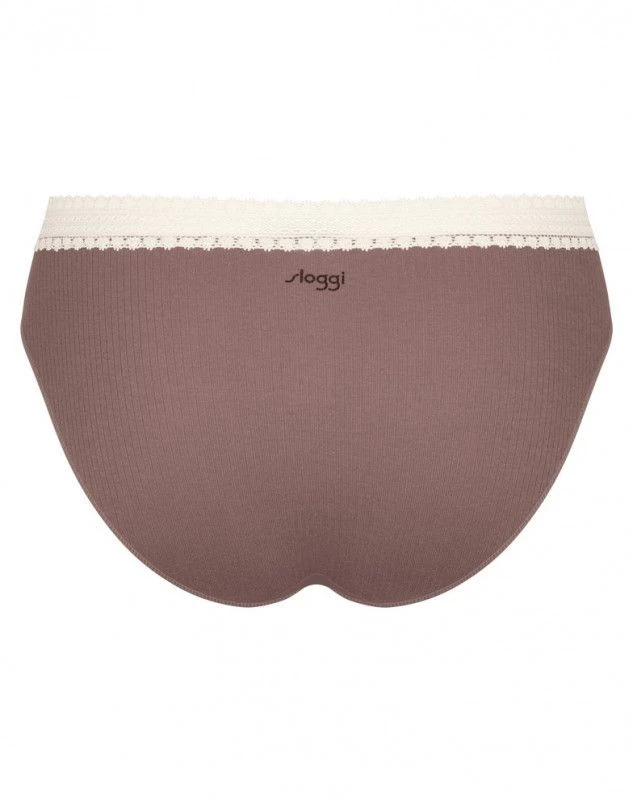 Slips Taï (Lot De 2) Coton Bio Sloggi GO Ribbed (Angora) 7 Slips Taï (Lot De 2) Coton Bio Sloggi GO Ribbed (Angora) – Image 7