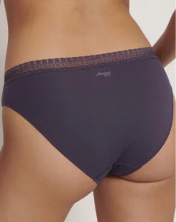 Slips Tai (Lot De 2) Coton Bio Sloggi GO Ribbed (Blueberry) -Sous-vetement Soldes Boutique slips tai lot de 2 coton bio sloggi go ribbed blueberry 2