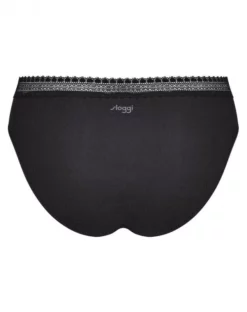 Slips Tai (Lot De 2) Coton Bio Sloggi GO Ribbed (Noir) 11 Slips Tai (Lot De 2) Coton Bio Sloggi GO Ribbed (Noir) -Sous-vetement Soldes Boutique slips tai lot de 2 coton bio sloggi go ribbed noir 5