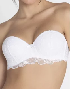 Soutien-gorge Bandeau à Bretelles Amovibles Lise Charmel Féérie Couture (Blanc) -Sous-vetement Soldes Boutique soutien gorge bandeau a bretelles amovibles lise charmel feerie couture blanc 2