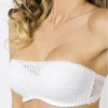 Soutien-gorge Bandeau Bretelles Amovibles Antigel Tressage Graphic (Tressage Blanc)