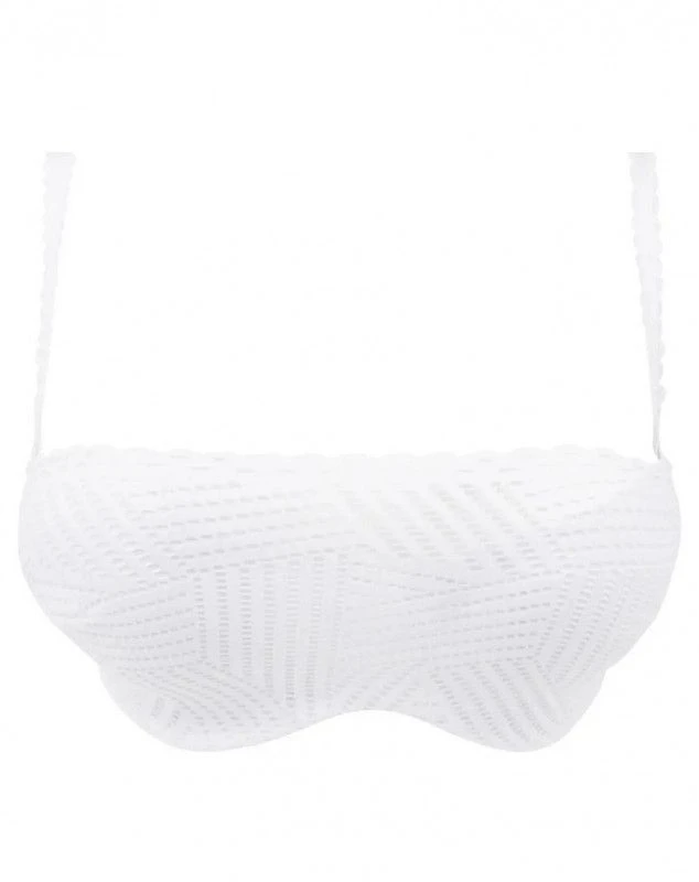 Soutien-gorge Bandeau Bretelles Amovibles Antigel Tressage Graphic (Tressage Blanc) 3 Soutien-gorge Bandeau Bretelles Amovibles Antigel Tressage Graphic (Tressage Blanc) – Image 3