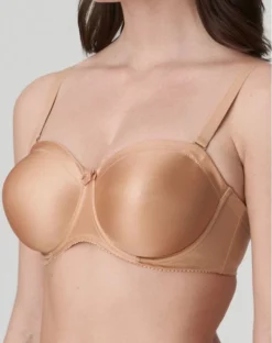 Soutien-gorge Bandeau Prima Donna Satin (Cognac) -Sous-vetement Soldes Boutique soutien gorge bandeau prima donna satin cognac 2