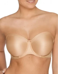 Soutien-gorge Bandeau Prima Donna Satin (Cognac) -Sous-vetement Soldes Boutique soutien gorge bandeau prima donna satin cognac 4