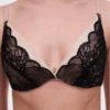 Soutien-gorge Coque Plongeant Chantelle Midnight Flowers (Noir)