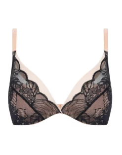 Soutien-gorge Coque Plongeant Chantelle Midnight Flowers (Noir) -Sous-vetement Soldes Boutique soutien gorge coque plongeant chantelle midnight flowers noir 3