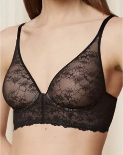 Soutien-gorge Coque Plunge Sans Armature Triumph Bright Spotlight (Noir)