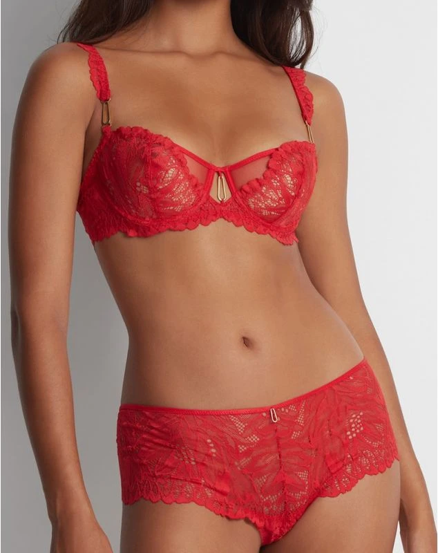 Soutien-gorge Corbeille Aubade Flowermania (Rouge Floral) 4 Soutien-gorge Corbeille Aubade Flowermania (Rouge Floral) – Image 4