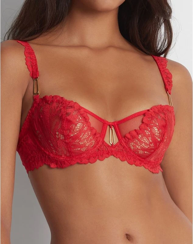 Soutien-gorge Corbeille Aubade Flowermania (Rouge Floral) 1 Soutien-gorge Corbeille Aubade Flowermania (Rouge Floral)