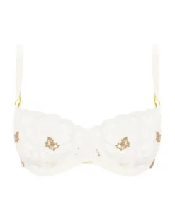 Soutien-gorge Corbeille Balconnet Chantelle Fleurs (Ivoire Doré) -Sous-vetement Soldes Boutique soutien gorge corbeille balconnet chantelle fleurs ivoire dore 3