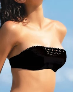 Soutien-gorge De Bain Coque Bandeau Lise Charmel Ajourage Couture (Noir)