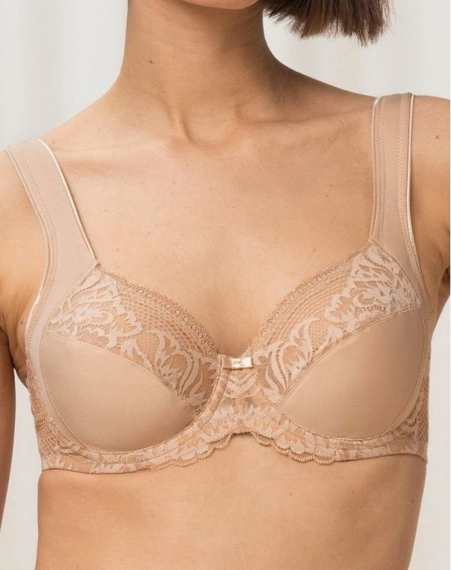 Soutien-gorge Emboîtant Bien-être Triumph Modern Lace+Cotton (Beige) 1 Soutien-gorge Emboîtant Bien-être Triumph Modern Lace+Cotton (Beige)